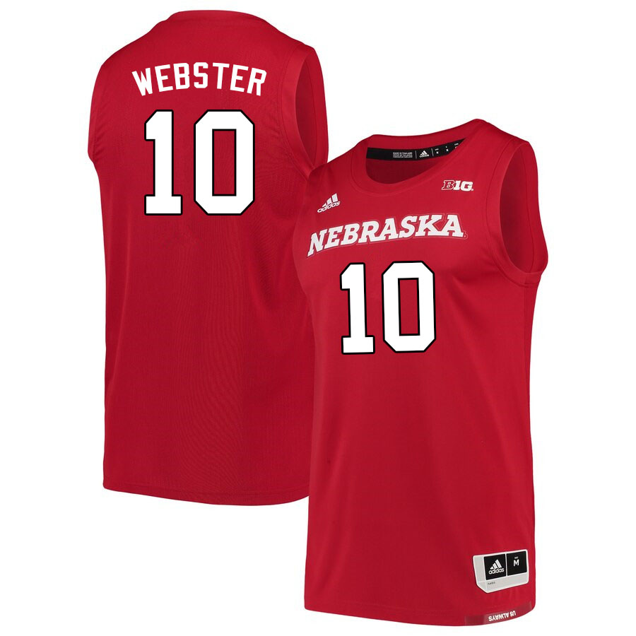 Men #10 Kobe Webster Nebraska Cornhuskers College Basketball Jerseys Sale-Scarlet